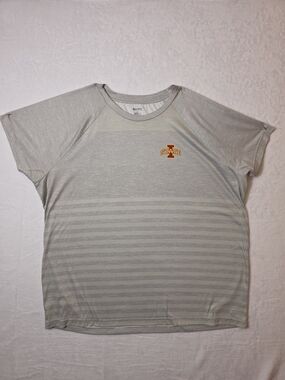 Iowa State Gray Striped Raglan Tee
